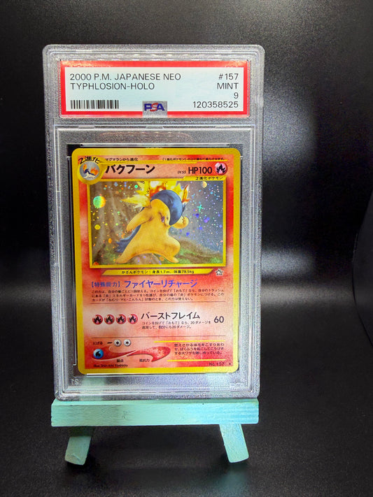 PSA 9 Typhlosion Holo #157 Neo