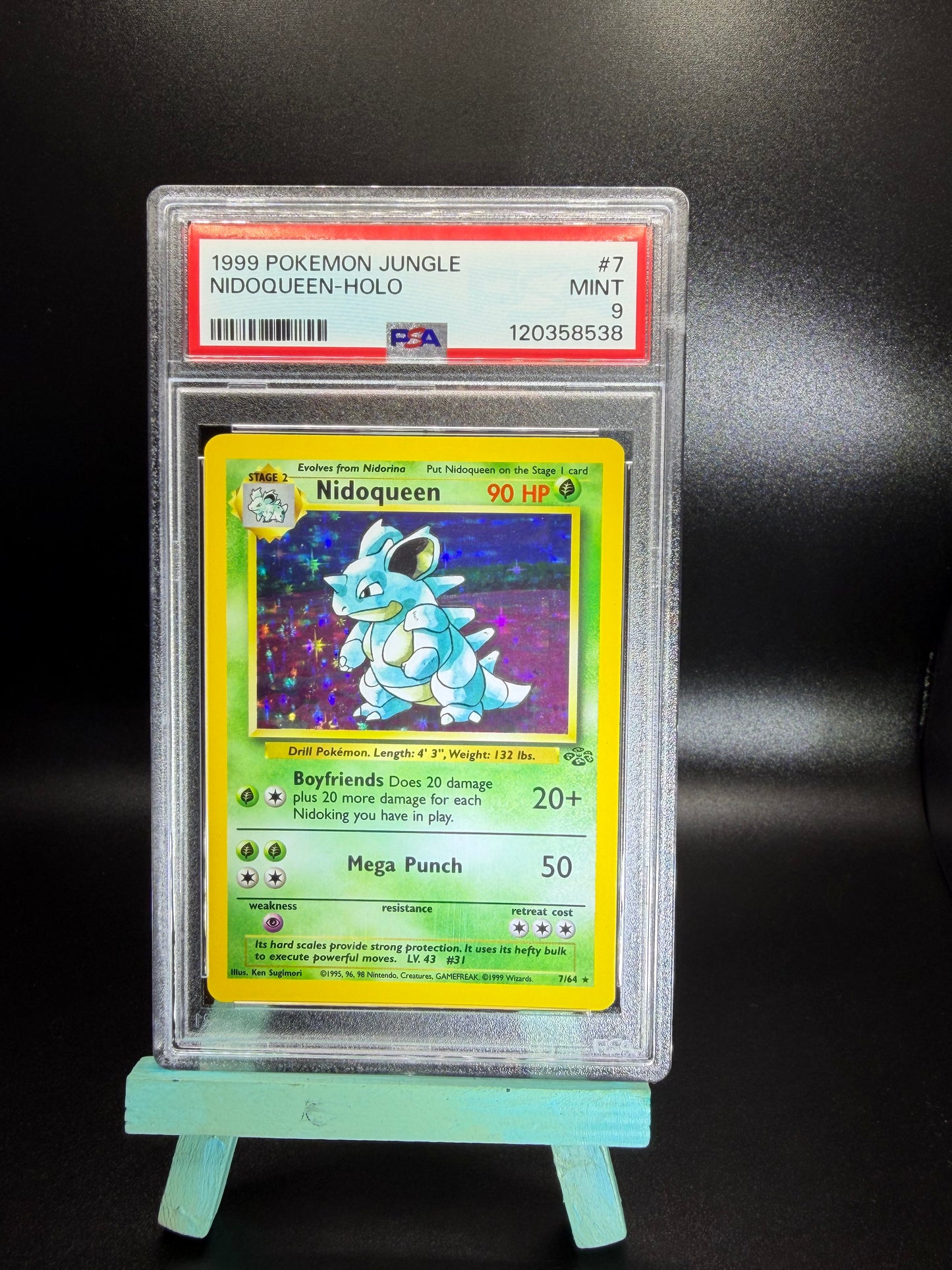 PSA 9 Nidoqueen Holo #7 Jungle