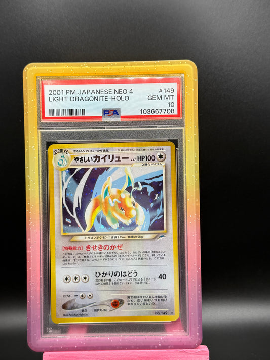 2001 Light Dragonite #149 Holo PSA 10 Rare Pokemon Neo Destiny Japanese Edition