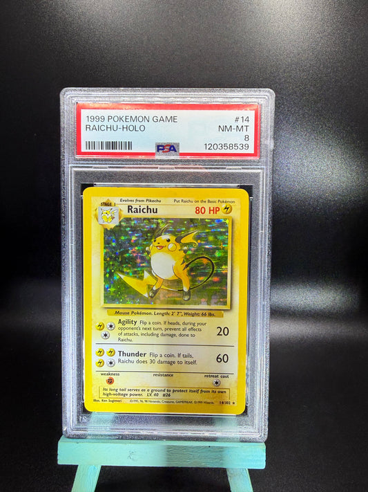PSA 8 Raichu Holo #14 Base Set
