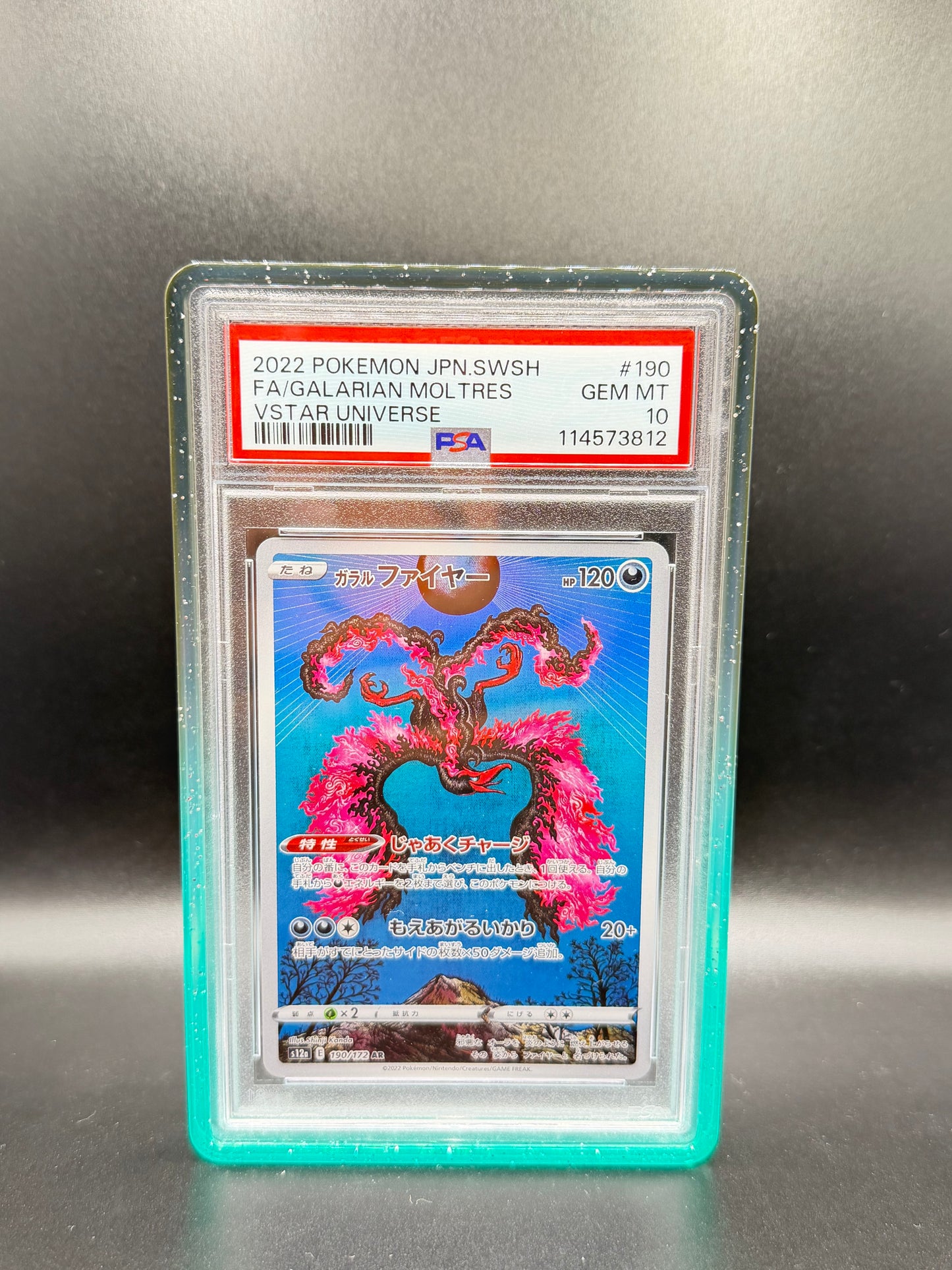 PSA 10 Japanese Galarian Moltres Vstar Universe #190
